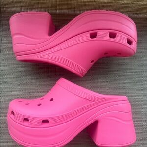 Crocs Platform Pink Shoes Sz 11 Women’s